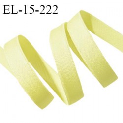 Elastique lingerie 15 mm haut de gamme couleur jaune citron brillant largeur 15 mm prix au mètre