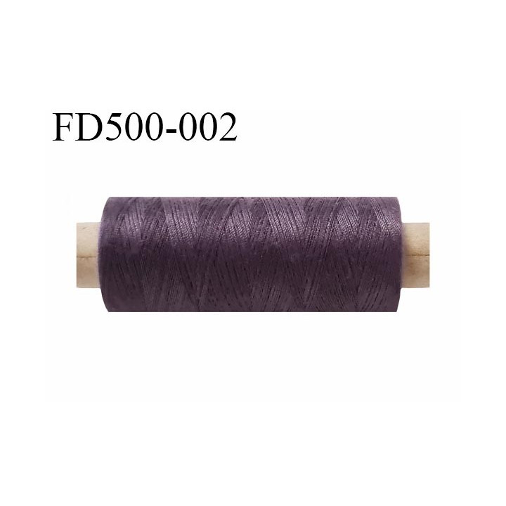 Destockage Bobine 500 m fil Polyester n° 120 couleur violet aubergine pourpre 500 mètres bobiné en france France