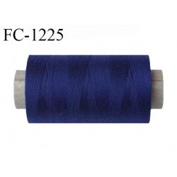 Bobine 1000 m fil polyester fil n°80 couleur bleu longueur du cone 1000 mètres bobiné en France certifié oeko tex
