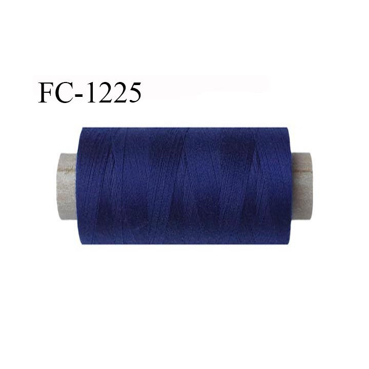Bobine 1000 m fil polyester fil n°80 couleur bleu longueur du cone 1000 mètres bobiné en France certifié oeko tex