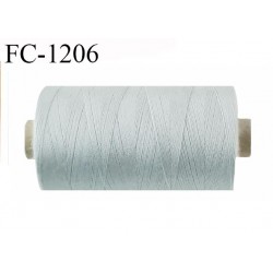 Bobine 1000 m fil polyester fil n°80 couleur gris longueur du cone 1000 mètres bobiné en France certifié oeko tex