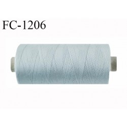 Cone 500 m fil polyester fil n°80 couleur gris longueur du cone 500 mètres bobiné en France certifié oeko tex