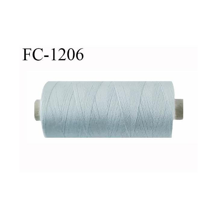 Cone 500 m fil polyester fil n°80 couleur gris longueur du cone 500 mètres bobiné en France certifié oeko tex