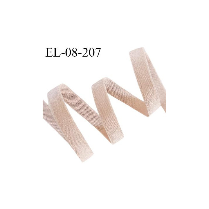 Elastique lingerie 8 mm haut de gamme couleur chair rosée brillant brillant largeur 10 mm allongement +190% prix au mètre