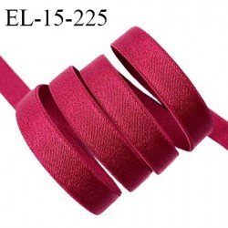 Elastique lingerie 15 mm haut de gamme couleur rouge cerise brillant largeur 15 mm très doux au toucher prix au mètre