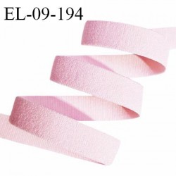 Elastique lingerie 9 mm haut de gamme couleur rose pastel largeur 9 mm allongement +160% prix au mètre