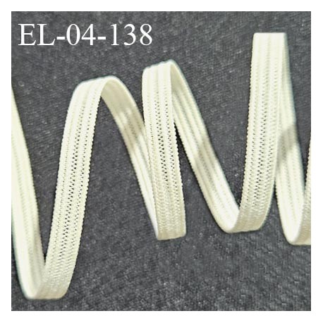 Elastique 4 mm spécial lingerie et couture couleur ivoire perle élastique fin et très souple prix au mètre