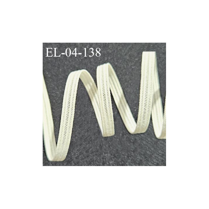 Elastique 4 mm spécial lingerie et couture couleur ivoire perle élastique fin et très souple prix au mètre