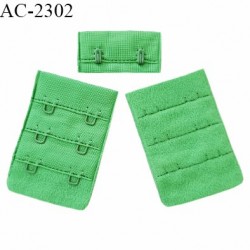 Agrafe 38 mm attache SG haut de gamme couleur vert 3 rangées 2 crochets largeur 38 mm hauteur 55 mm prix à la pièce