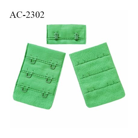 Agrafe 38 mm attache SG haut de gamme couleur vert 3 rangées 2 crochets largeur 38 mm hauteur 55 mm prix à la pièce