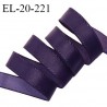 Elastique 19 mm lingerie haut de gamme couleur violet doux au toucher allongement +30% largeur 19 mm prix au mètre