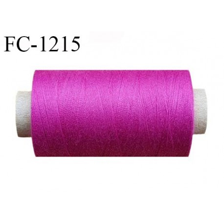 Bobine 1000 m fil polyester fil n°80 couleur pivoine longueur du cone 1000 mètres bobiné en France certifié oeko tex