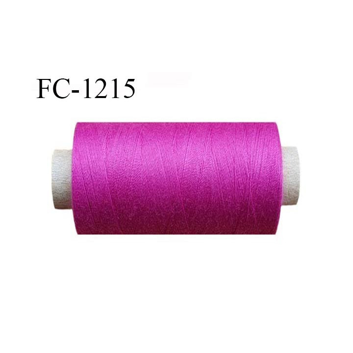 Bobine 1000 m fil polyester fil n°80 couleur pivoine longueur du cone 1000 mètres bobiné en France certifié oeko tex