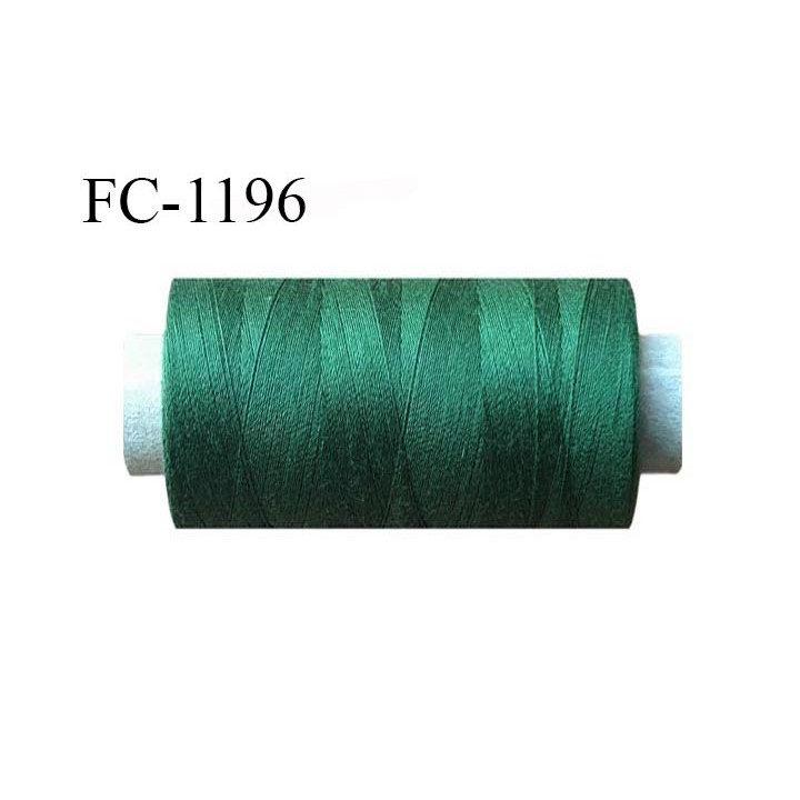 Bobine 1000 m fil polyester fil n°80 couleur vert longueur du cone 1000 mètres bobiné en France certifié oeko tex