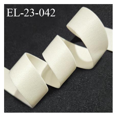 Elastique 22 mm lingerie haut de gamme couleur blanc cassé ou jasmin brillant bonne élasticité prix au mètre