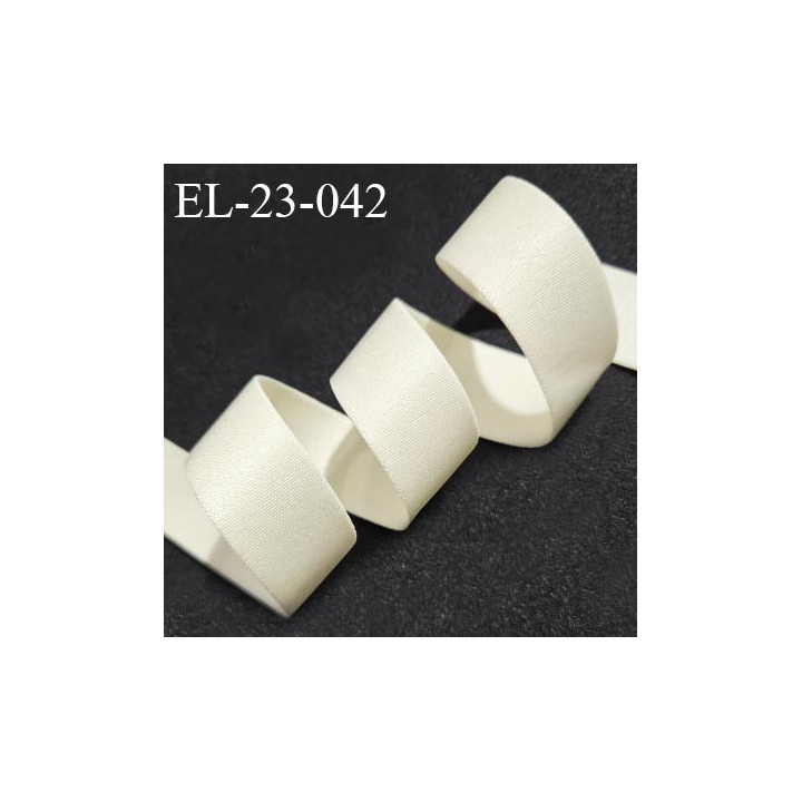 Elastique 22 mm lingerie haut de gamme couleur blanc cassé ou jasmin brillant bonne élasticité prix au mètre