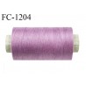 Bobine 1000 m fil polyester fil n°80 couleur lilas longueur du cone 1000 mètres bobiné en France certifié oeko tex