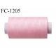 Bobine 1000 m fil polyester fil n°80 couleur rose longueur du cone 1000 mètres bobiné en France certifié oeko tex