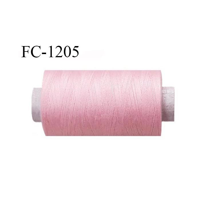 Bobine 1000 m fil polyester fil n°80 couleur rose longueur du cone 1000 mètres bobiné en France certifié oeko tex