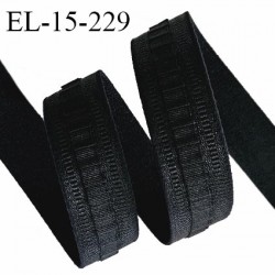 Elastique lingerie 15 mm haut de gamme couleur noir largeur 15 mm allongement +70% prix au mètre
