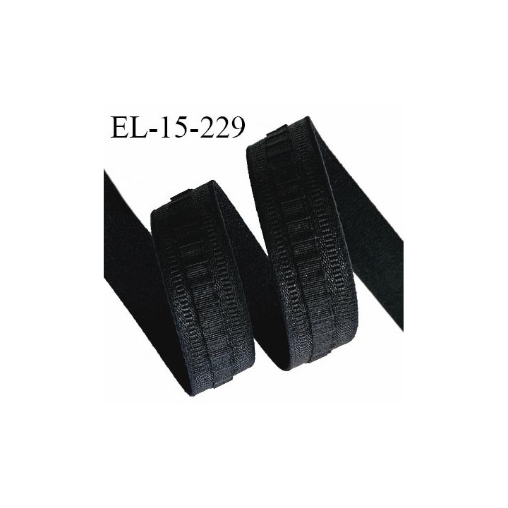 Elastique lingerie 15 mm haut de gamme couleur noir largeur 15 mm allongement +70% prix au mètre