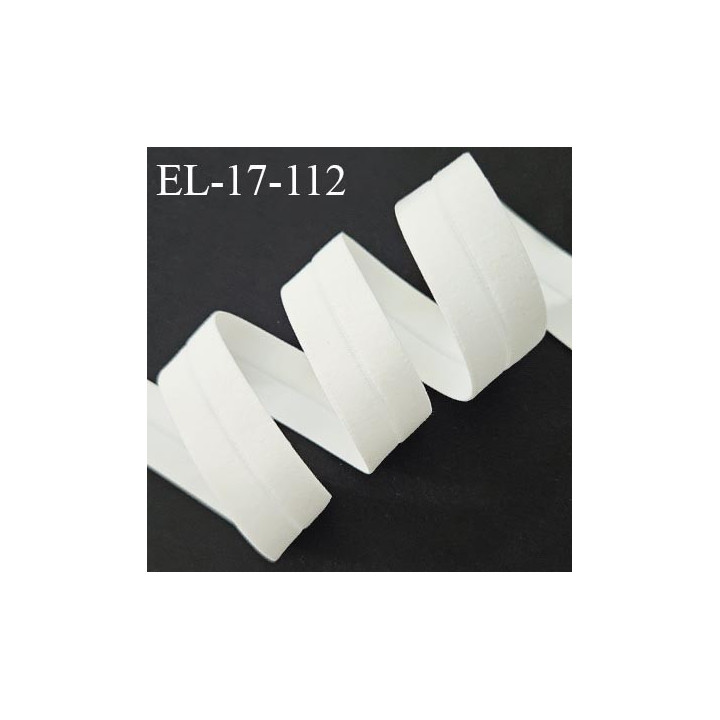 Elastique lingerie 16 mm pré plié couleur naturel largeur 16 mm allongement +130%  prix au mètre