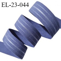 Elastique lingerie 22 mm couleur bleu doux au toucher largeur 22 mm allongement +40% prix au mètre