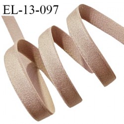 Elastique 13 mm lingerie couleur capuccino brillant allongement +60% largeur 13 mm prix au mètre