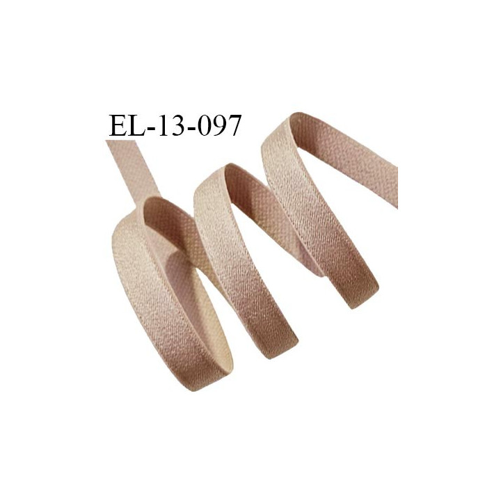 Elastique 13 mm lingerie couleur capuccino brillant allongement +60% largeur 13 mm prix au mètre