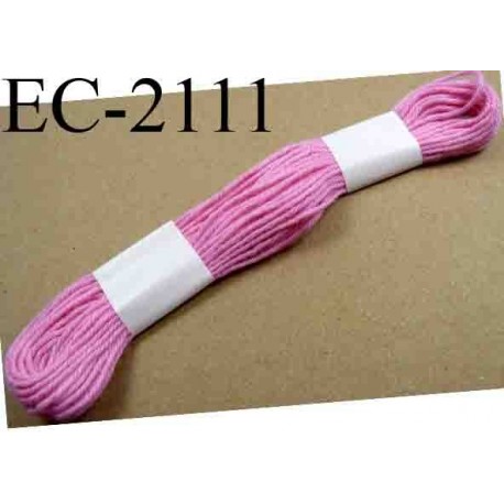 Echevette coton retors couleur rose ref 2111 art 89 le lot de 100 pièces 