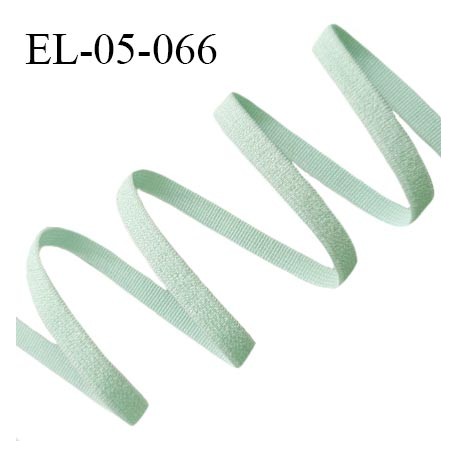 Elastique 5 mm lingerie haut de gamme couleur vert pastel largeur 5 mm allongement +180% prix au mètre