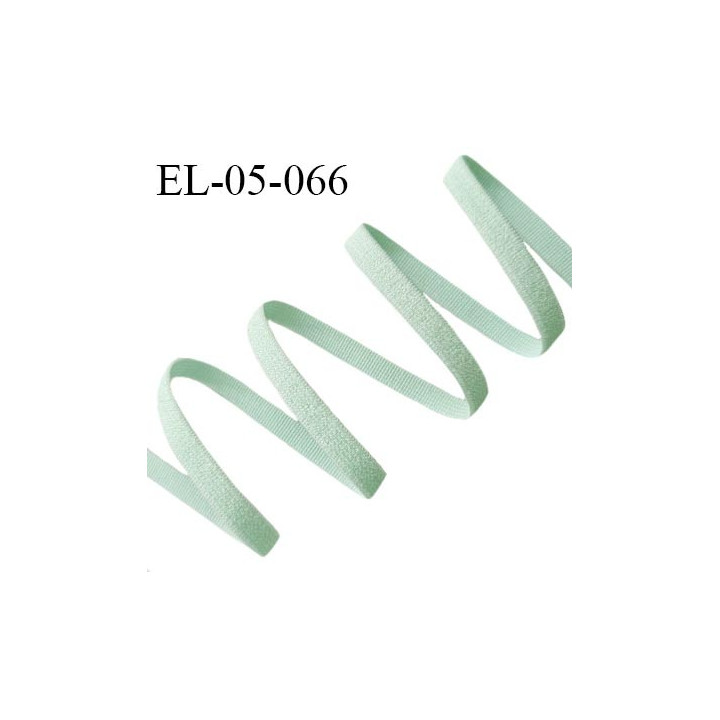 Elastique 5 mm lingerie haut de gamme couleur vert pastel largeur 5 mm allongement +180% prix au mètre