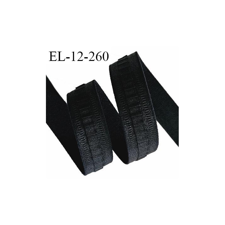 Elastique lingerie 12 mm haut de gamme couleur noir largeur 12 mm allongement +70% prix au mètre