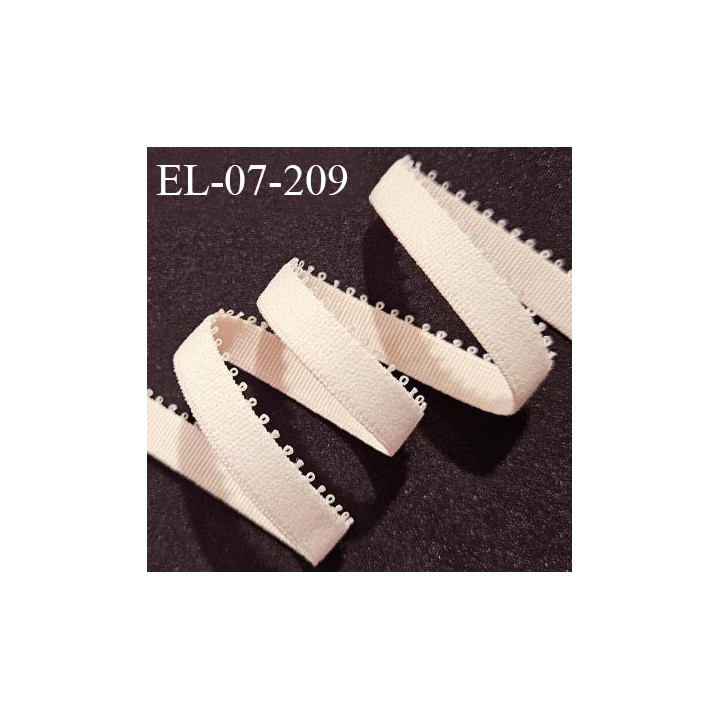 Elastique lingerie 7 mm + 2 mm picots couleur rose dragée largeur 7 mm + 2 prix au mètre