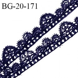 Galon ruban guipure 20 mm couleur bleu marine largeur 20 mm prix au mètre