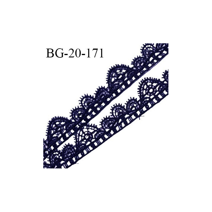 Galon ruban guipure 20 mm couleur bleu marine largeur 20 mm prix au mètre