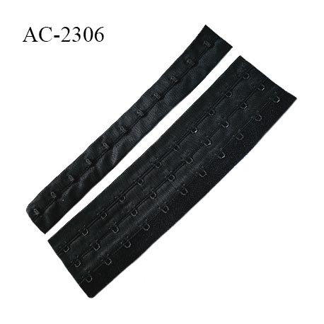 Bande Agrafe 21 cm haut de gamme pour soutien gorge 3 rangées 11 crochets couleur noir prix à l'unité
