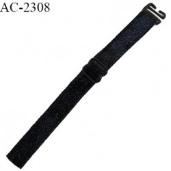 Bretelle lingerie SG 10 mm très haut de gamme avec 1 barrette et 1 crochet aspect velours couleur noir prix à la pièce
