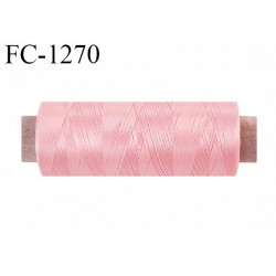 Bobine de fil 500 m mousse polyester seamsoft n° 160 couleur rose longueur 500  mètres bobiné en France