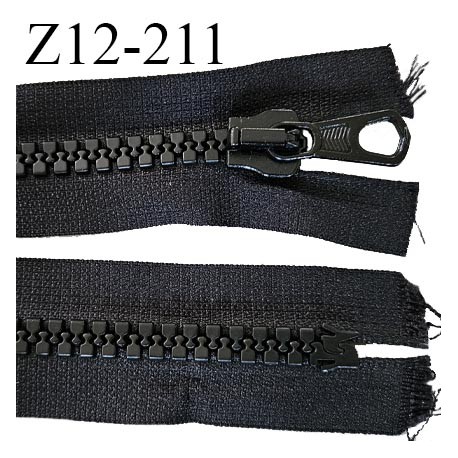 Fermeture zip moulée 12 cm non séparable couleur marron largeur 3.6 cm zip nylon 12 cm largeur 8 mm prix au mètre