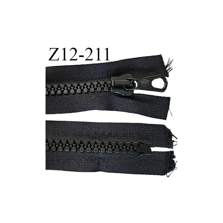 Fermeture zip moulée 12 cm non séparable couleur marron largeur 3.6 cm zip nylon 12 cm largeur 8 mm prix au mètre