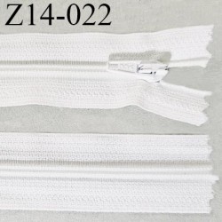 Fermeture zip 14 cm séparable couleur blanc zip glissière nylon largeur 4 mm longueur 14 cm prix à l'unité