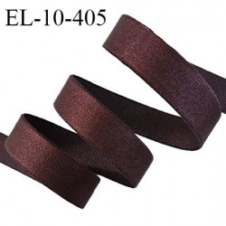 Elastique lingerie 10 mm haut de gamme couleur marron brillant largeur 10 mm très doux au toucher allongement +50% prix au mètre