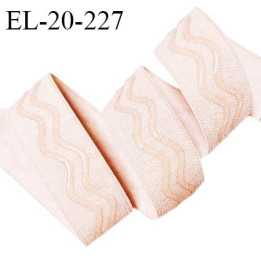 Elastique anti glisse 20 mm couleur rose blush bonne élasticité allongement +120% largeur 20 mm prix au mètre