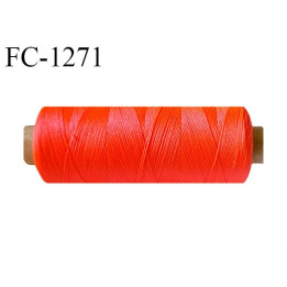 Bobine 500 m fil mousse polyamide n° 120 couleur corail fluo longueur de 500 mètres bobiné en France