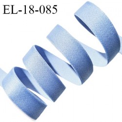 Elastique 18 mm lingerie haut de gamme couleur bleu brillant largeur 18 mm bonne élasticité allongement +40% prix au mètre