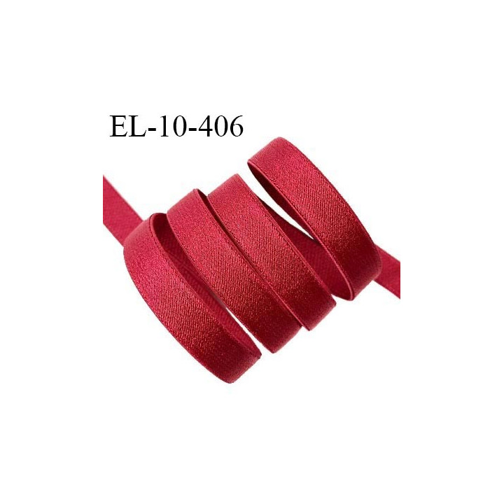 Elastique lingerie 10 mm haut de gamme couleur rouge brillant largeur 10 mm allongement +70% prix au mètre