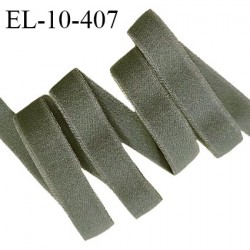 Elastique lingerie 10 mm haut de gamme couleur vert kaki élastique fin largeur 10 mm allongement +170% prix au mètre