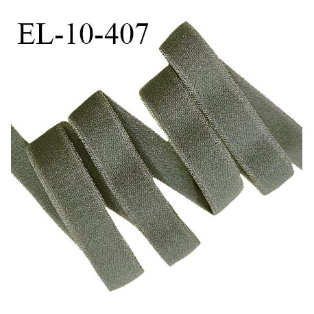 Elastique lingerie 10 mm haut de gamme couleur vert kaki élastique fin largeur 10 mm allongement +170% prix au mètre
