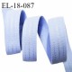 Elastique lingerie 18 mm couleur bleu doux au toucher largeur 18 mm allongement +50% prix au mètre